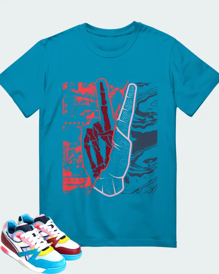Diadora Duratech Elite matching Aqua t-shirt