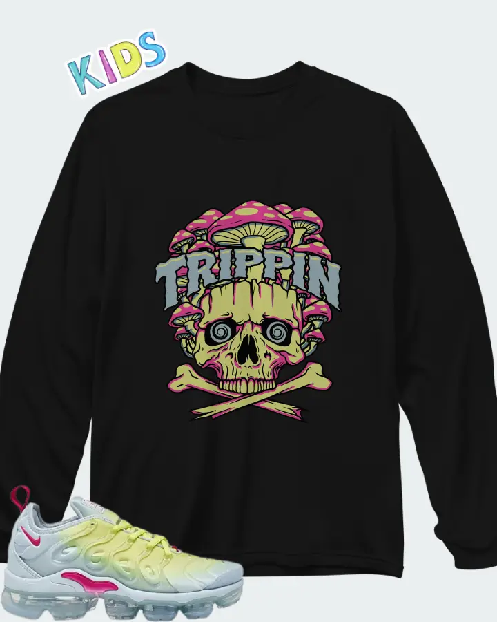 Nike Air Vapormax Plus Blue Tint Lemon Twist (Women's) Matching Kid's Long Sleeve T-Shirt