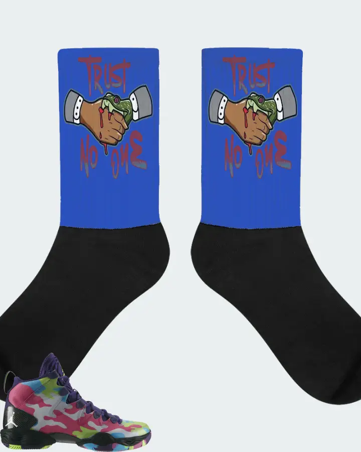 Jordan XX8 SE Sneaker Matching Royal Blue Socks - Trust No One