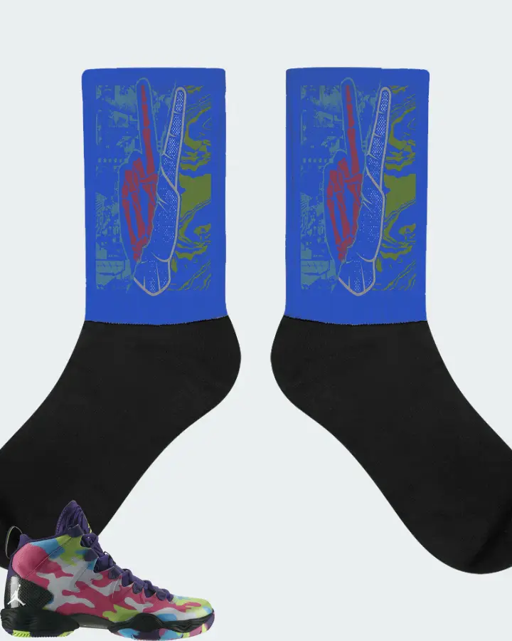Jordan XX8 SE Sneaker Matching Royal Blue Socks - Peace of mind