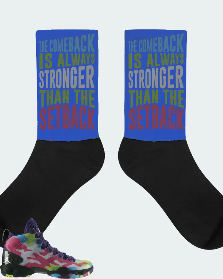 Jordan XX8 SE Sneaker Matching Royal Blue Socks - The Comeback