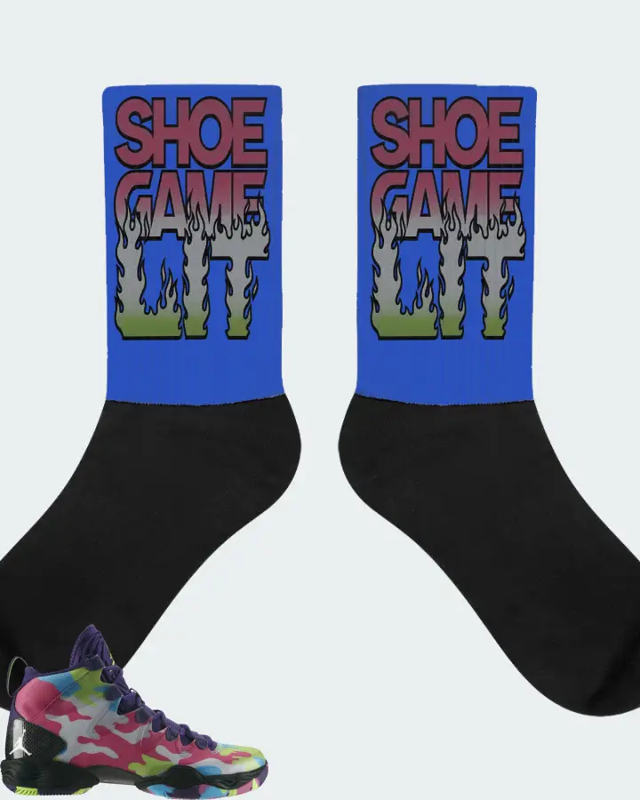 Jordan XX8 SE Sneaker Matching Royal Blue Socks - Shoe Game Lit Refreshed