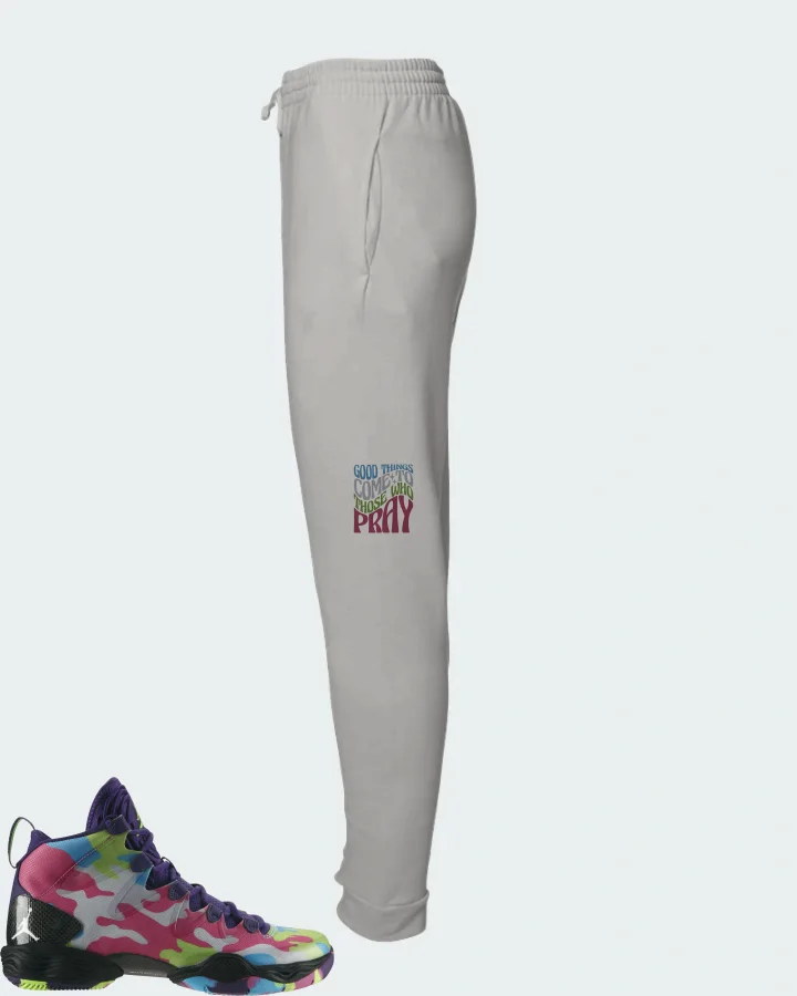 Jordan XX8 SE Sneaker Matching Grey Joggers - Good Things Come To Those Who Pray