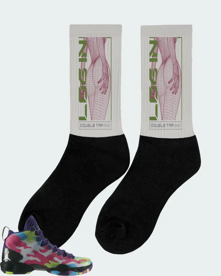 Jordan XX8 SE Sneaker Matching Grey Socks (LOGIN) - View 3