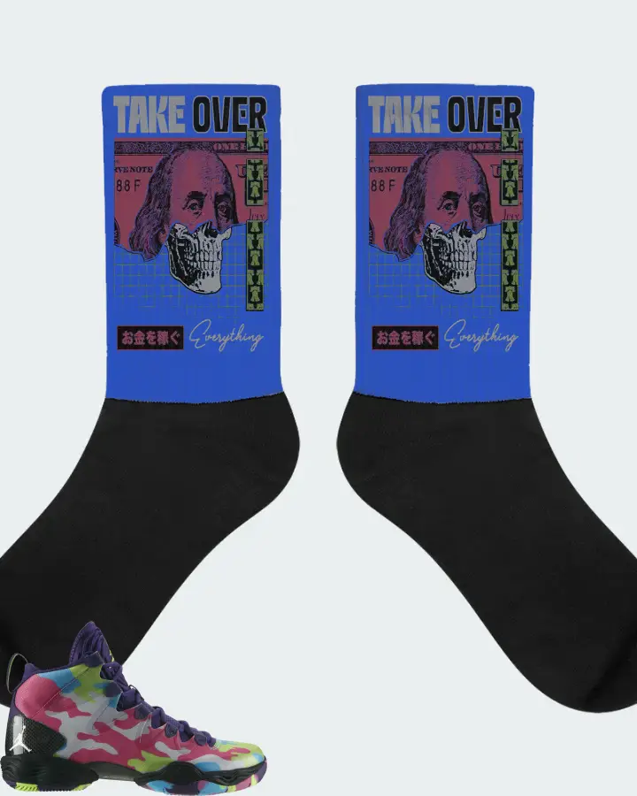 Jordan XX8 SE Sneaker Matching Royal Blue Socks - Take Over