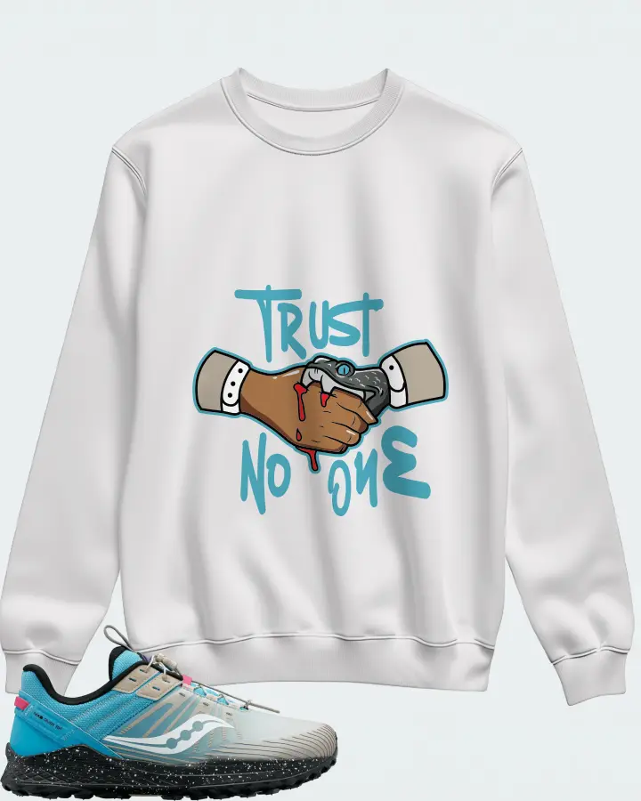 Saucony Mad River 2 TR Sneaker Matching White Sweatshirt - Trust No One