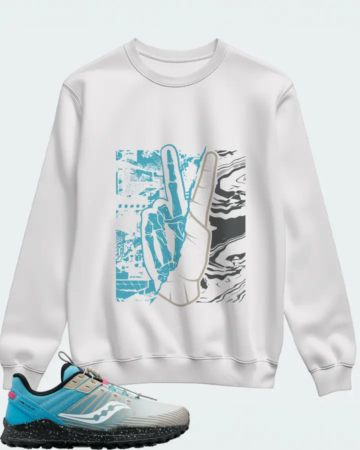 Saucony Mad River 2 TR Sneaker Matching White Sweatshirt - Peace of mind