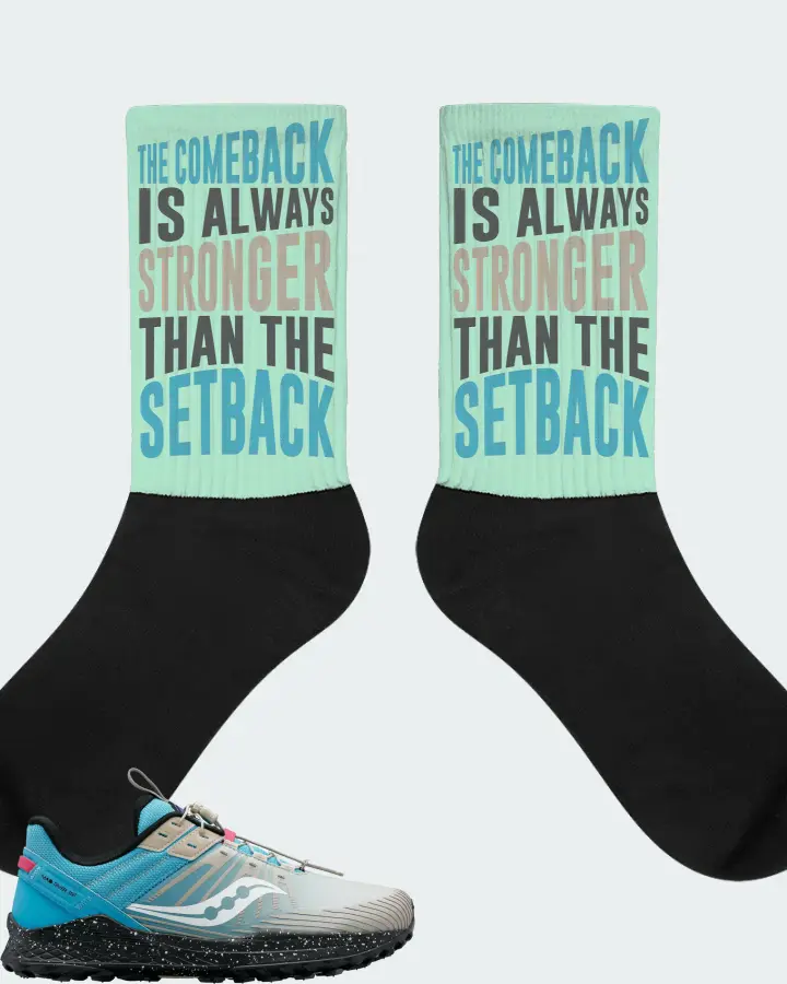 Saucony Mad River 2 TR Sneaker Matching Mint Socks - The Comeback