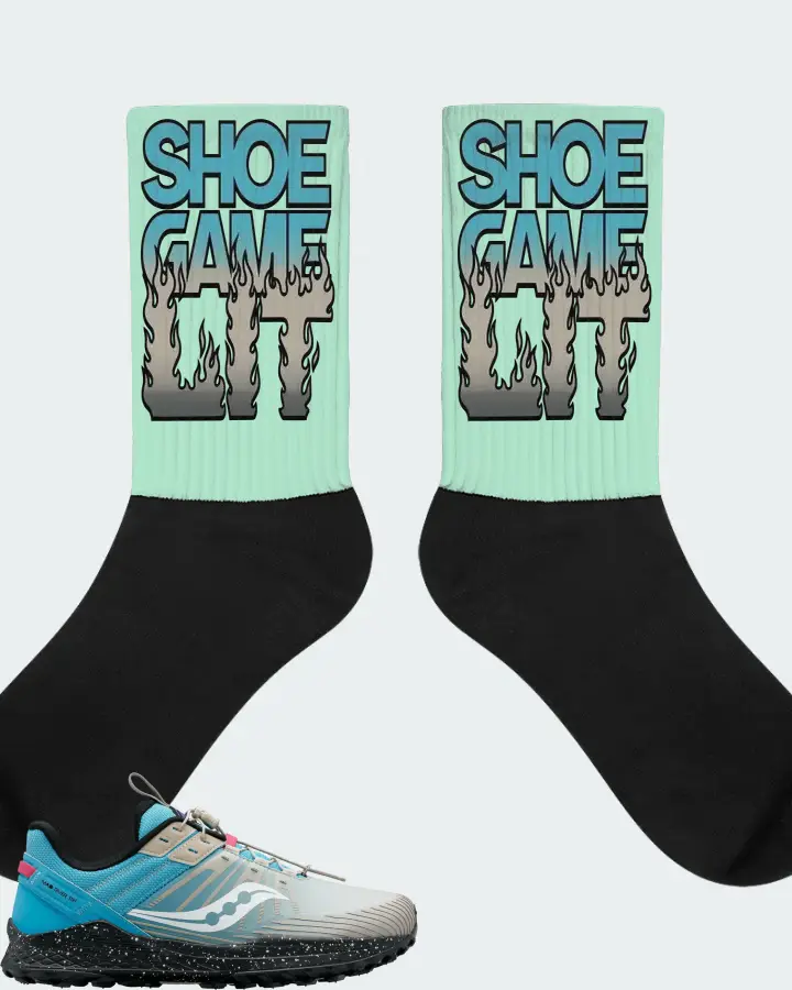 Saucony Mad River 2 TR Sneaker Matching Mint Socks - Shoe Game Lit Refreshed