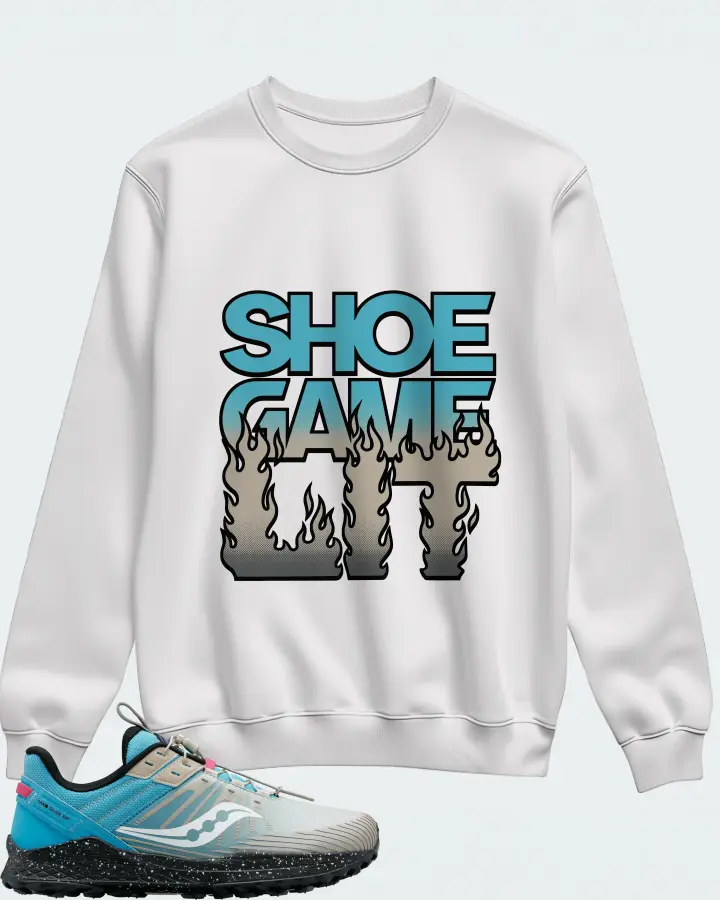 Saucony Mad River 2 TR Sneaker Matching White Sweatshirt - Shoe Game Lit Refreshed