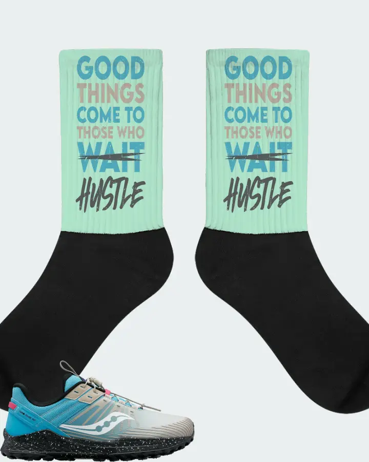 Saucony Mad River 2 TR Sneaker Matching Mint Socks - Good Things Come
