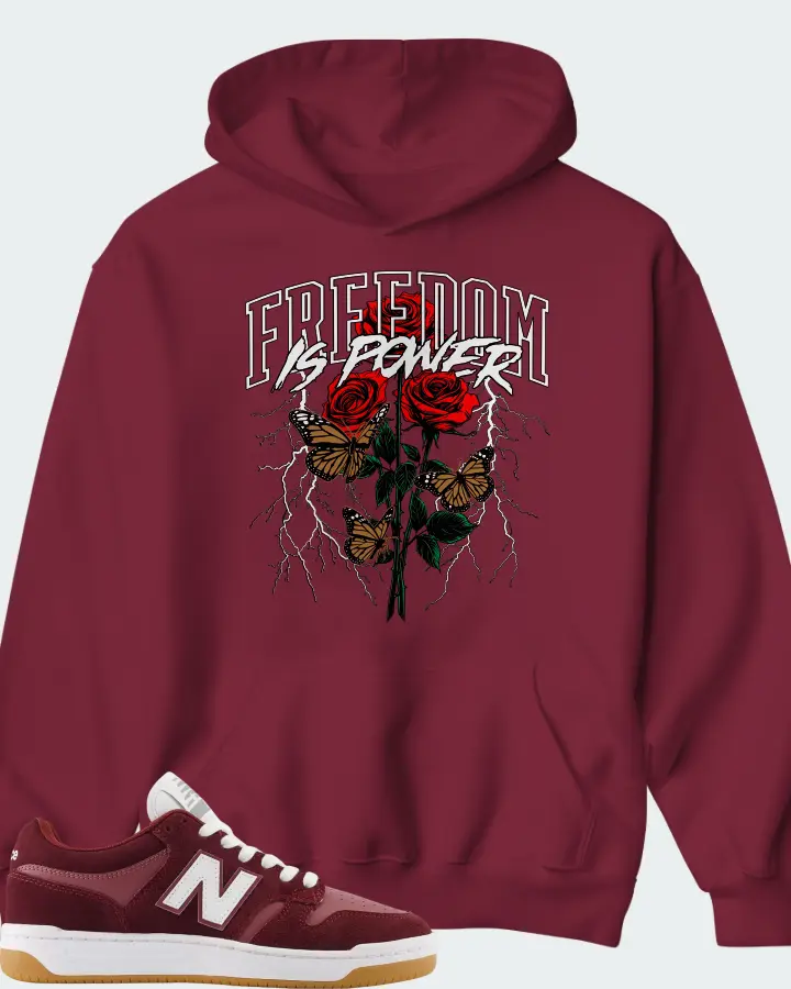 New Balance Numeric 480 Monarch Burgundy Matching Hoodie