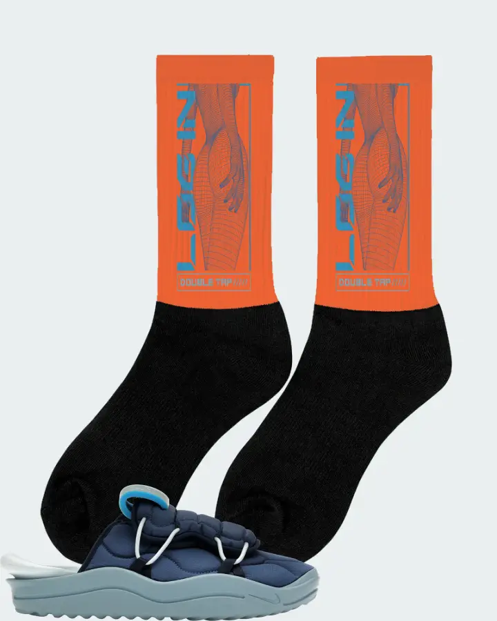 Nike Offline 3.0 Sneaker Matching Orange Socks (LOGIN) - View 3