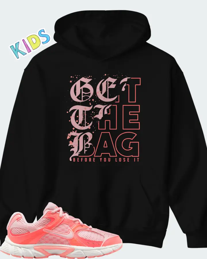 Nike V5 RNR Pink Bloom Hot Lava Matching Kid's Hoodie