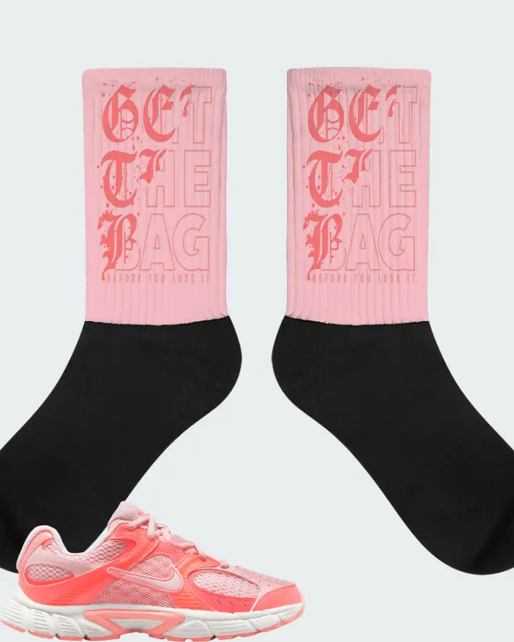 Nike V5 RNR Pink Bloom Hot Lava Matching Socks