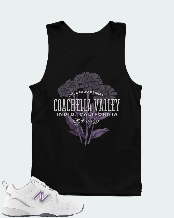 New Balance White Candied Violet Neptune Grey Matching Tank Top