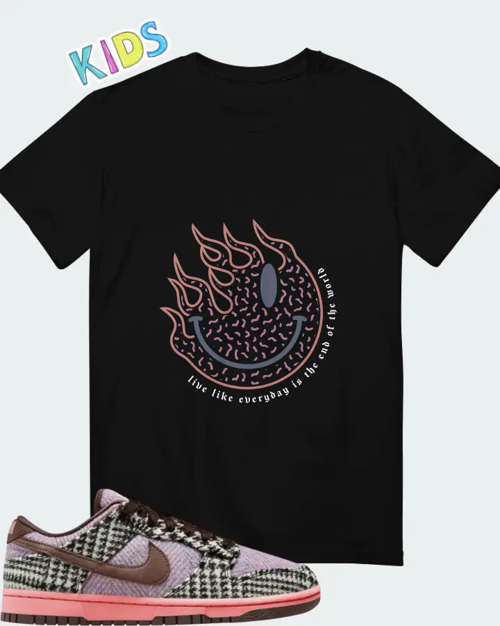 Harris Tweed x Nike Wmns Dunk Low Purple Pink Matching Kid's T-Shirt