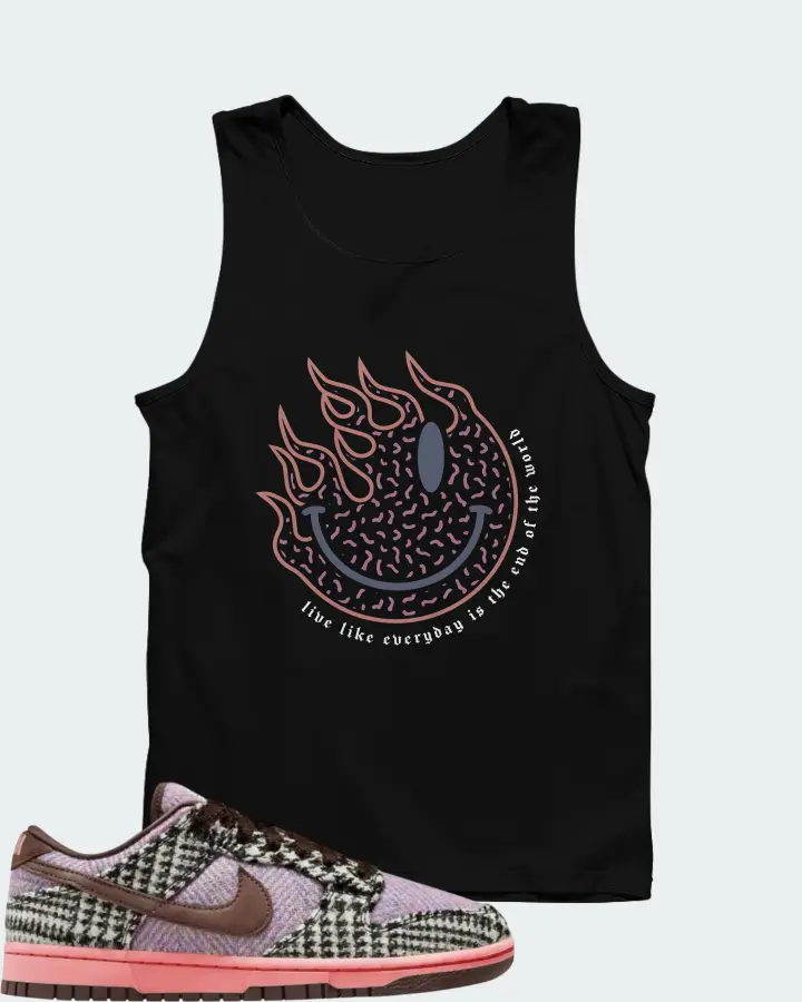 Harris Tweed x Nike Wmns Dunk Low Purple Pink Matching Tank Top