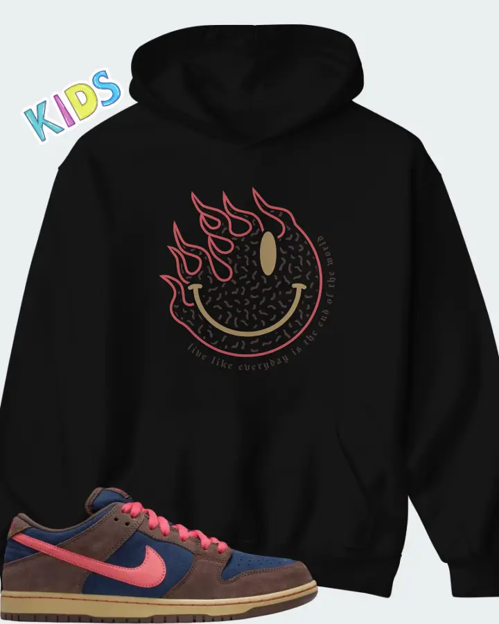 Nike Dunk Low SB Baroque Brown Adobe Matching Kid's Hoodie