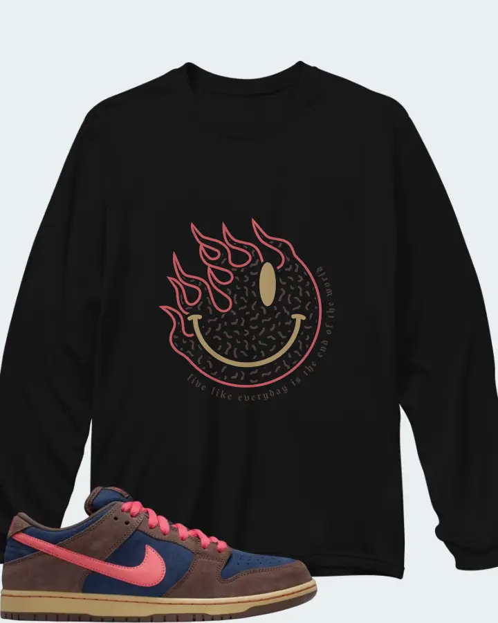 Nike Dunk Low SB Baroque Brown Adobe Matching Long Sleeve T-Shirt
