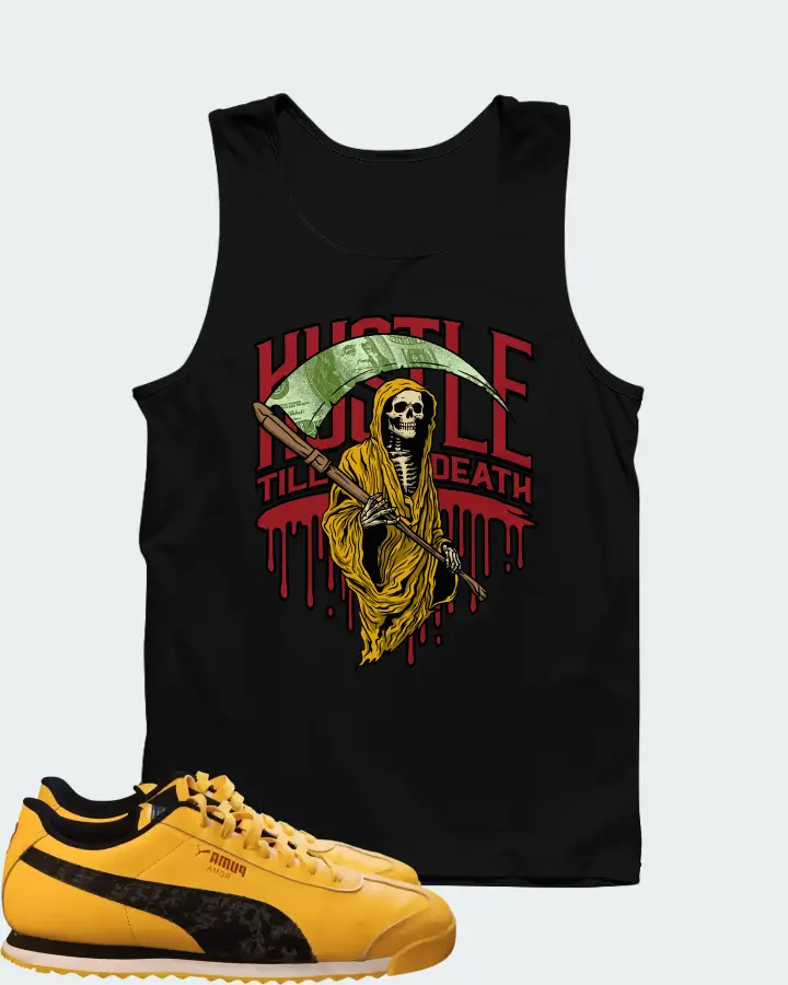 Puma Roma 24 Sunny Yellow Black Matching Tank Top