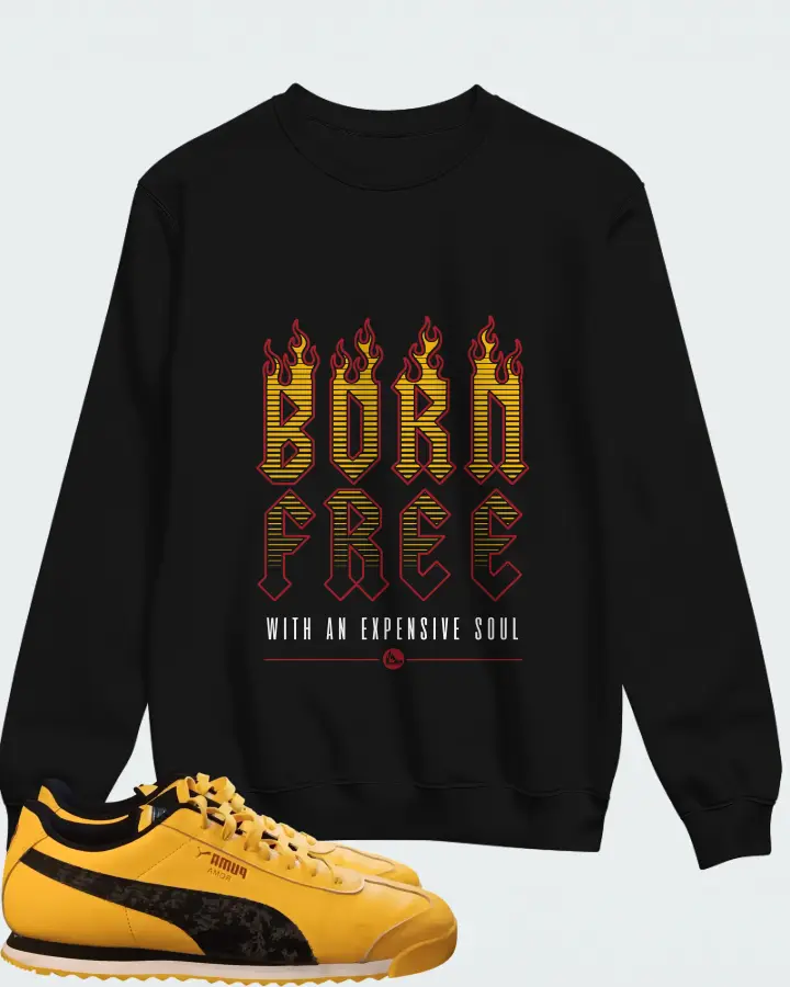 Puma Roma 24 Sunny Yellow Black Matching Sweatshirt