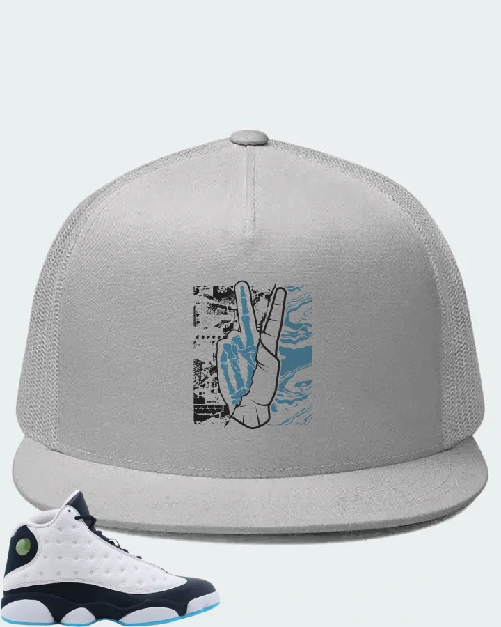 Jordan 13 Retro Sneaker Matching White Hat - Peace of mind