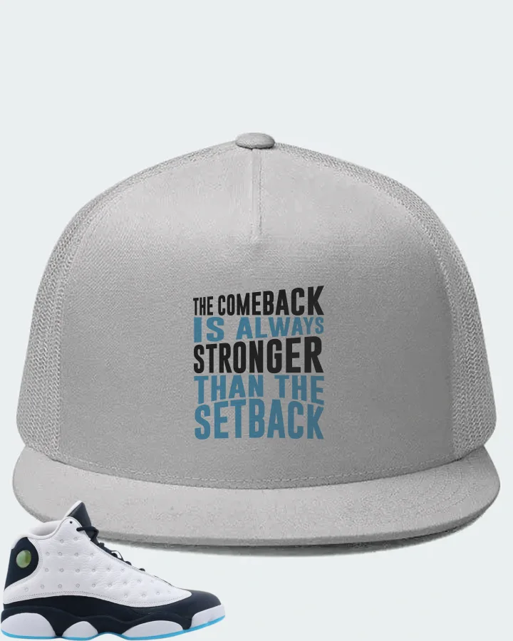 Jordan 13 Retro Sneaker Matching White Hat - The Comeback