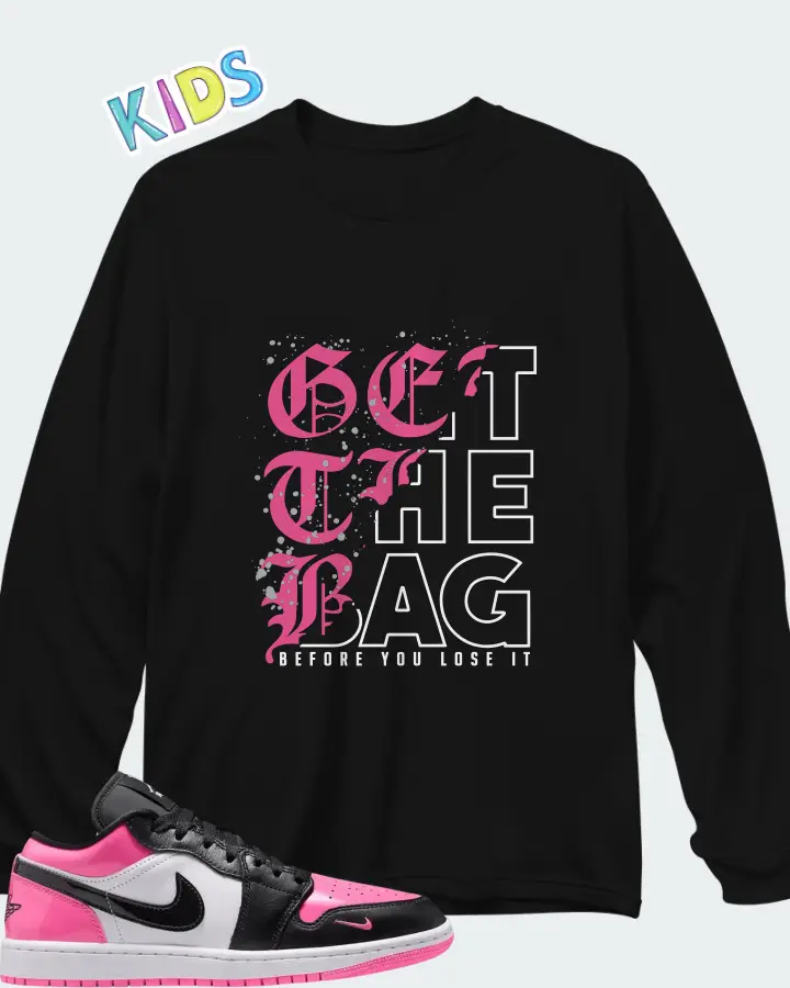 Air Jordan 1 Low SE Pinksicle Matching Kid's Long Sleeve T-Shirt