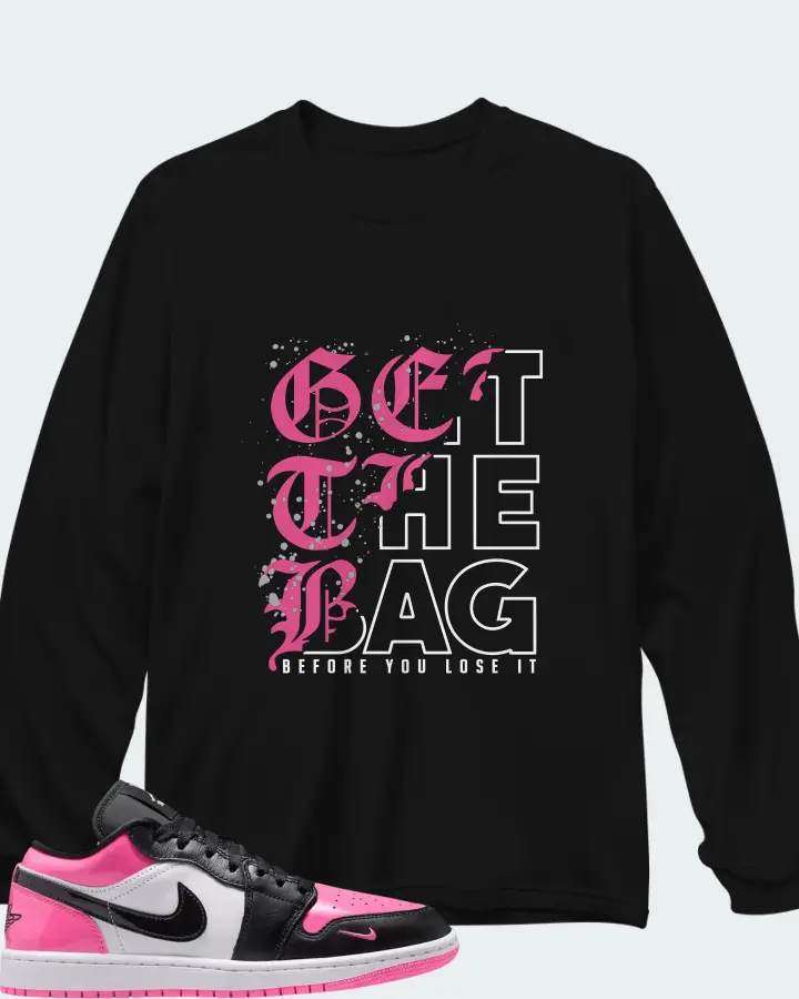 Air Jordan 1 Low SE Pinksicle Matching Long Sleeve T-Shirt