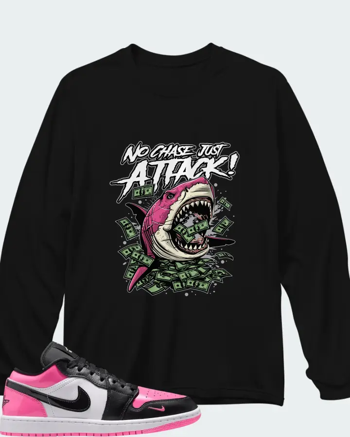 Air Jordan 1 Low SE Pinksicle Matching Long Sleeve T-Shirt