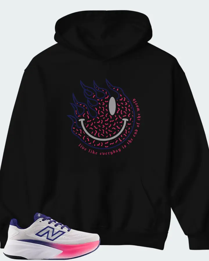 New Balance Fresh Foam X More v6 - Reflection Blue Oyster and Pink Heat Matching Hoodie