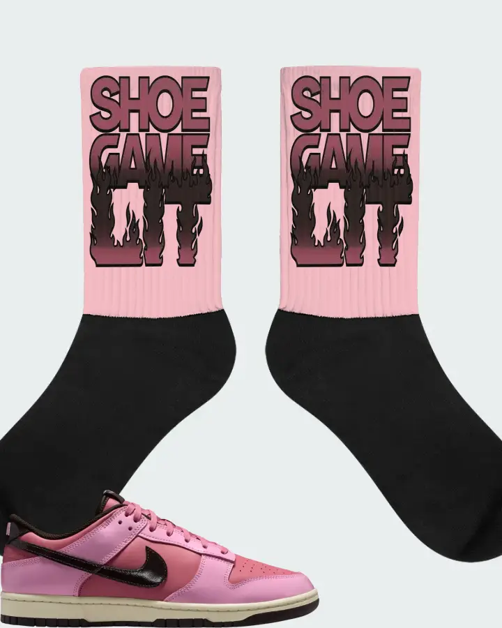 Nike Dunk Low Donut Sneaker Matching Pink Socks - Shoe Game Lit Refreshed