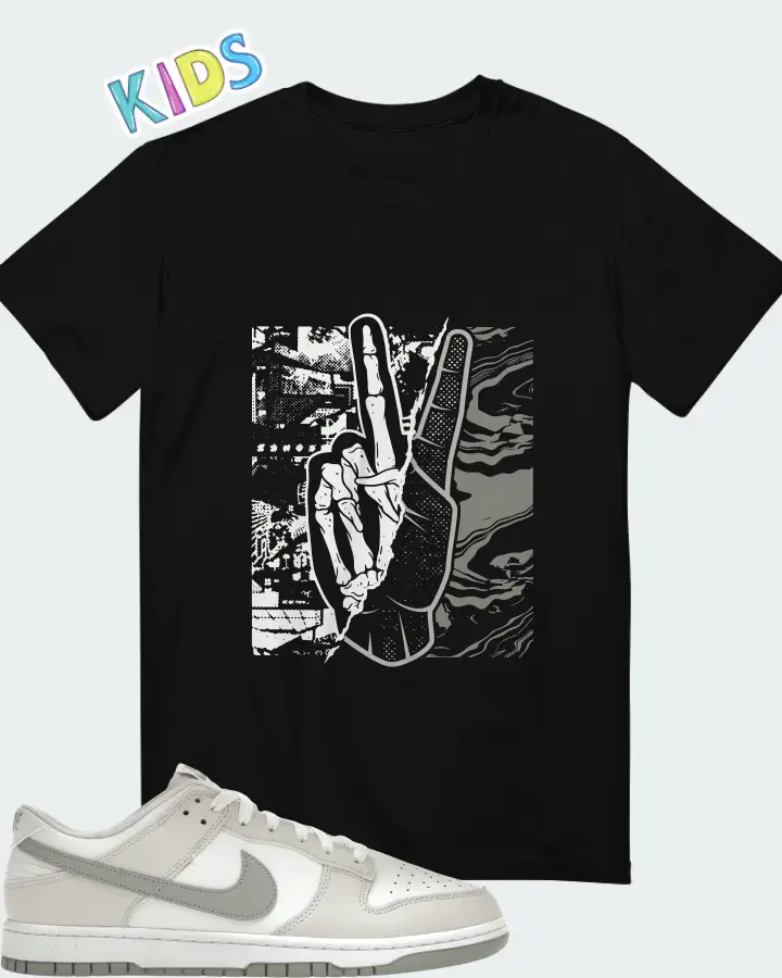 Nike Dunk Low Retro Summit White Light Smoke Grey Matching Kid's T-Shirt
