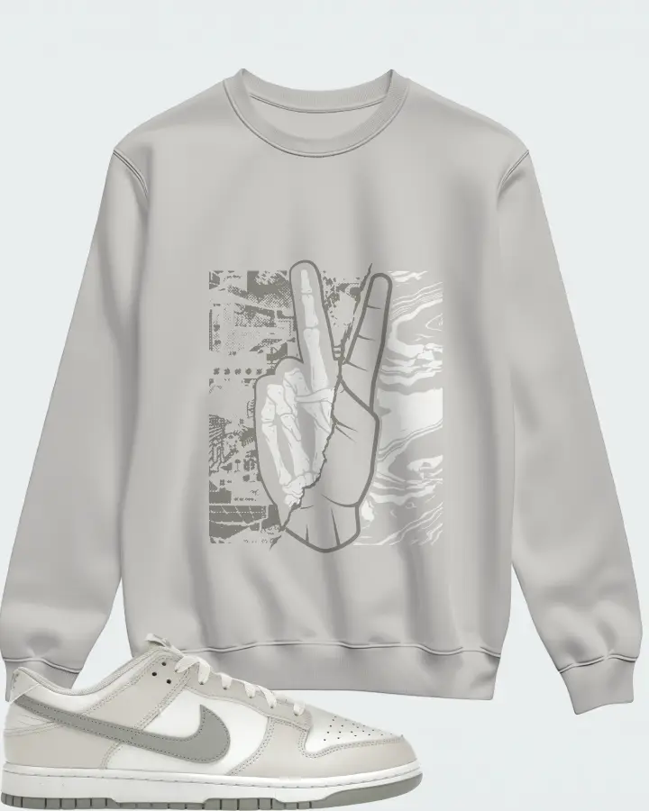 Nike Dunk Low Retro Summit White Light Smoke Grey Matching Sweatshirt