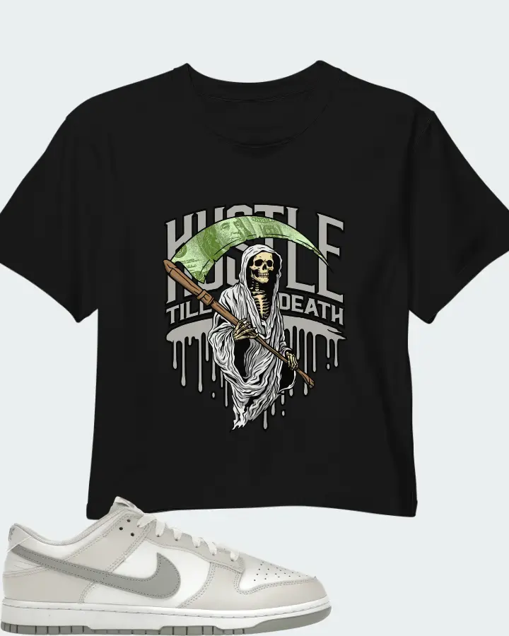 Nike Dunk Low Retro Summit White Light Smoke Grey Matching Crop Top