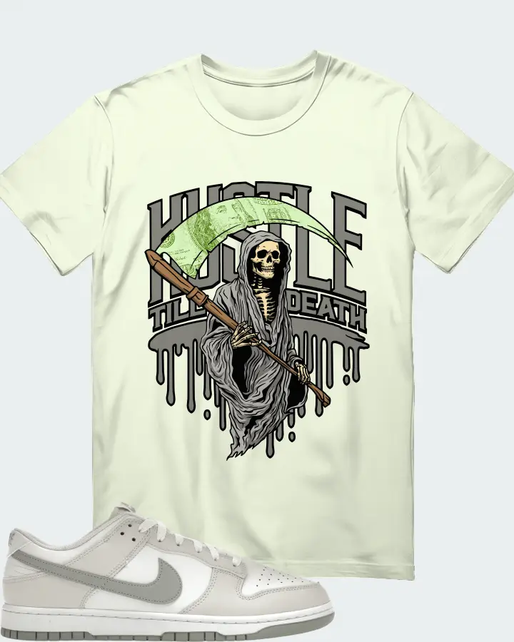Nike Dunk Low Retro Summit White Light Smoke Grey Matching T-Shirt