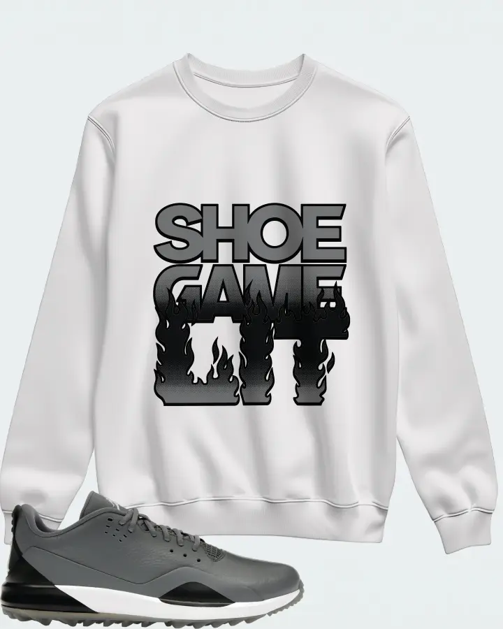 Jordan ADG 3 Golf Sneaker Matching White Sweatshirt - Shoe Game Lit Refreshed