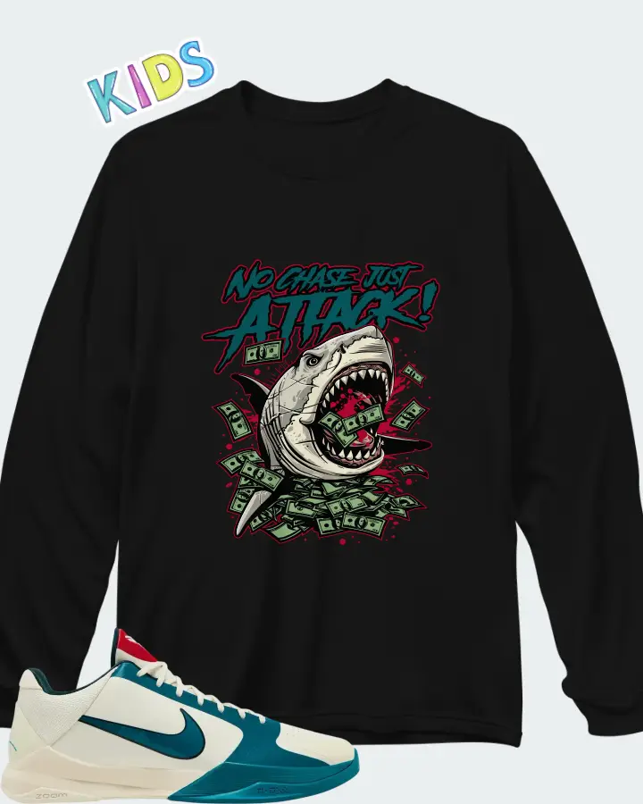 Caitlin Clark x Nike Kobe 5 Protro Coconut Milk Spruce Matching Kid's Long Sleeve T-Shirt
