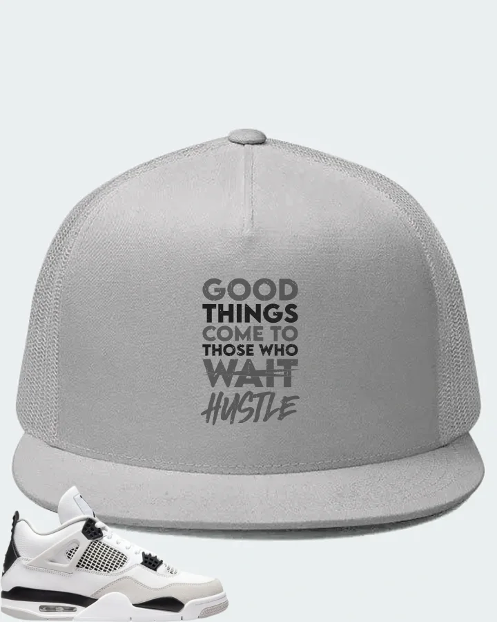 Jordan 4 Retro Sneaker Matching White Hat - Good Things Come
