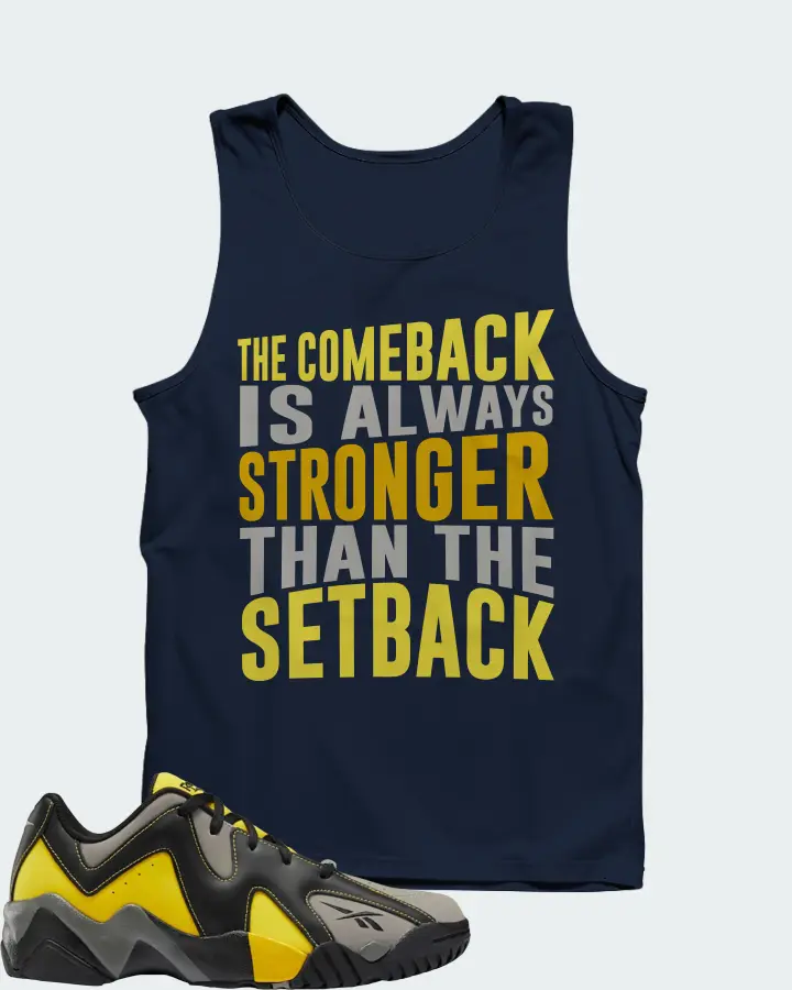 Reebok Kamikaze II Low Sneaker Matching Navy Tank Top - The Comeback