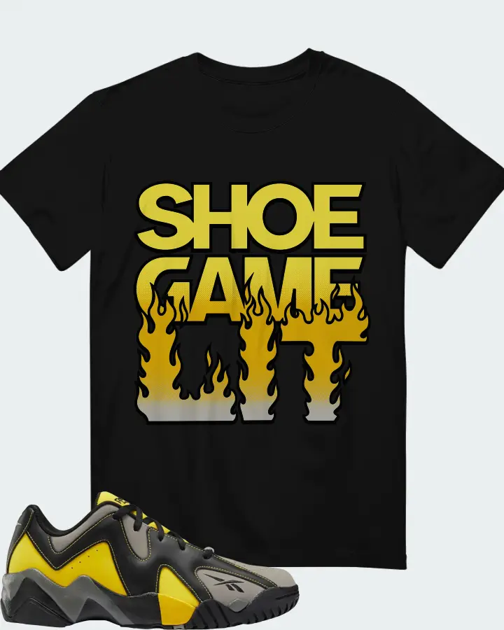 Reebok Kamikaze II Low Sneaker Matching Black T-Shirt - Shoe Game Lit Refreshed