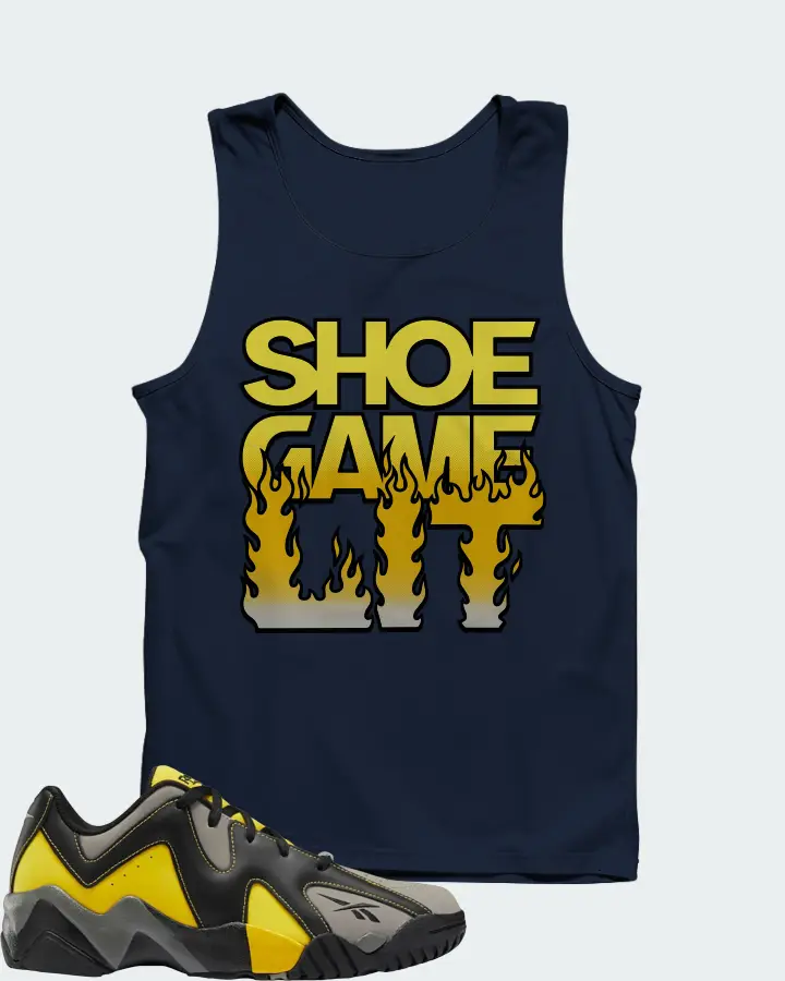Reebok Kamikaze II Low Sneaker Matching Navy Tank Top - Shoe Game Lit Refreshed