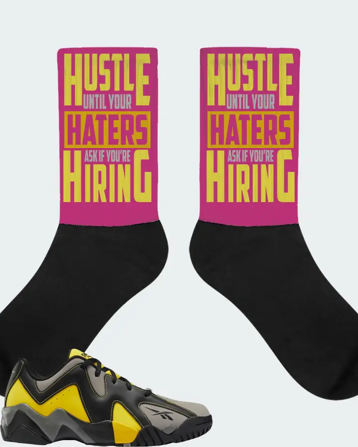 Reebok Kamikaze II Low Sneaker Matching Berry Socks - HUSTLE UNTIL YOUR HATERS