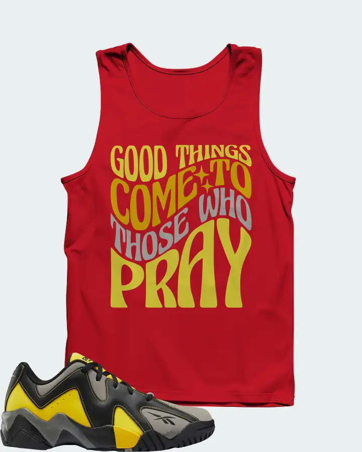 Reebok Kamikaze II Low Sneaker Matching Tank Top - Good Things Come To Those Who Pray