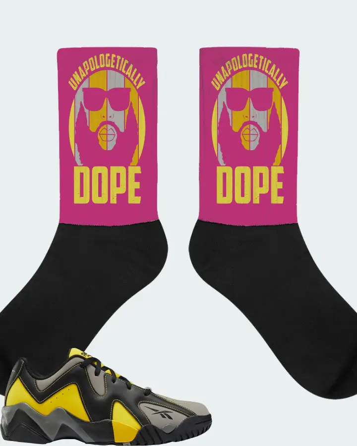 Reebok Kamikaze II Low Sneaker Matching Berry Socks - UNAPOLOGETICALLY DOPE Man