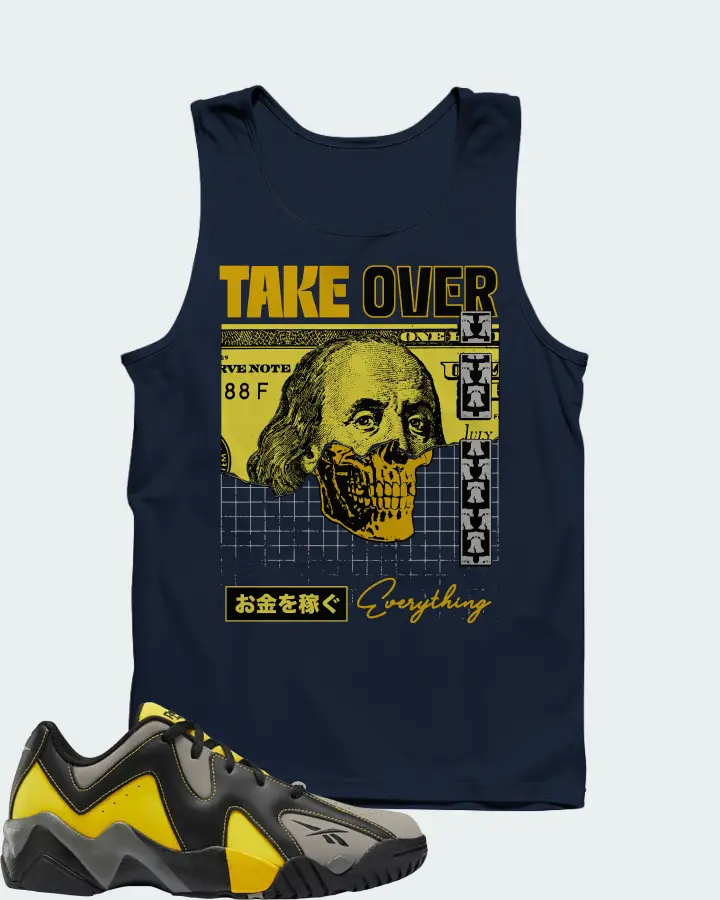 Reebok Kamikaze II Low Sneaker Matching Navy Tank Top - Take Over