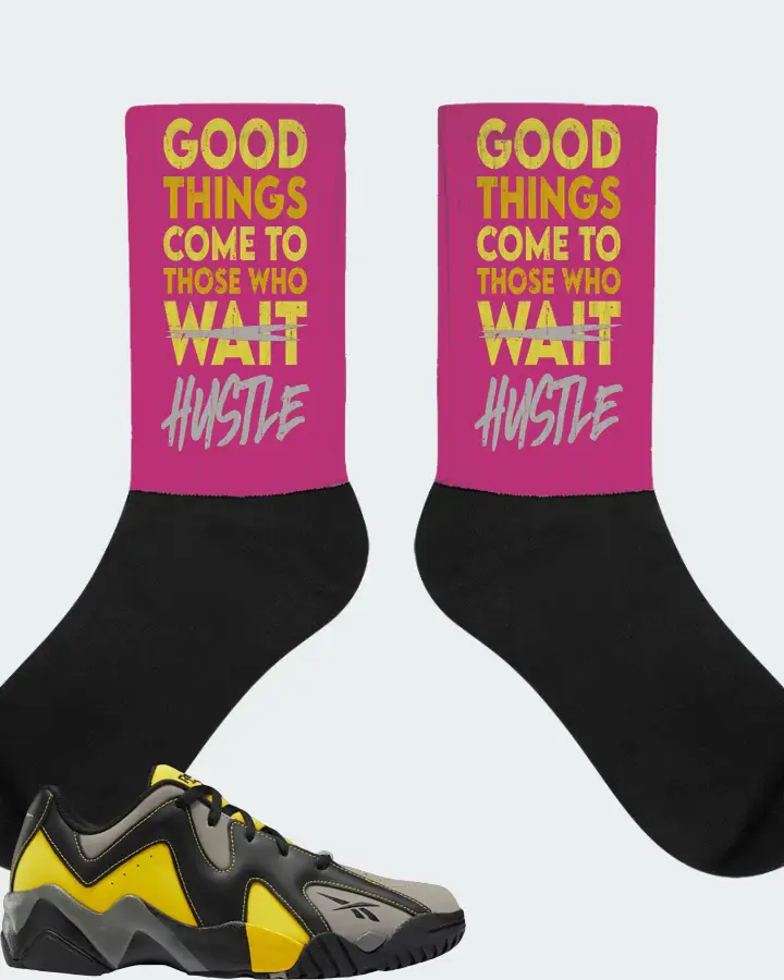Reebok Kamikaze II Low Sneaker Matching Berry Socks - Good Things Come