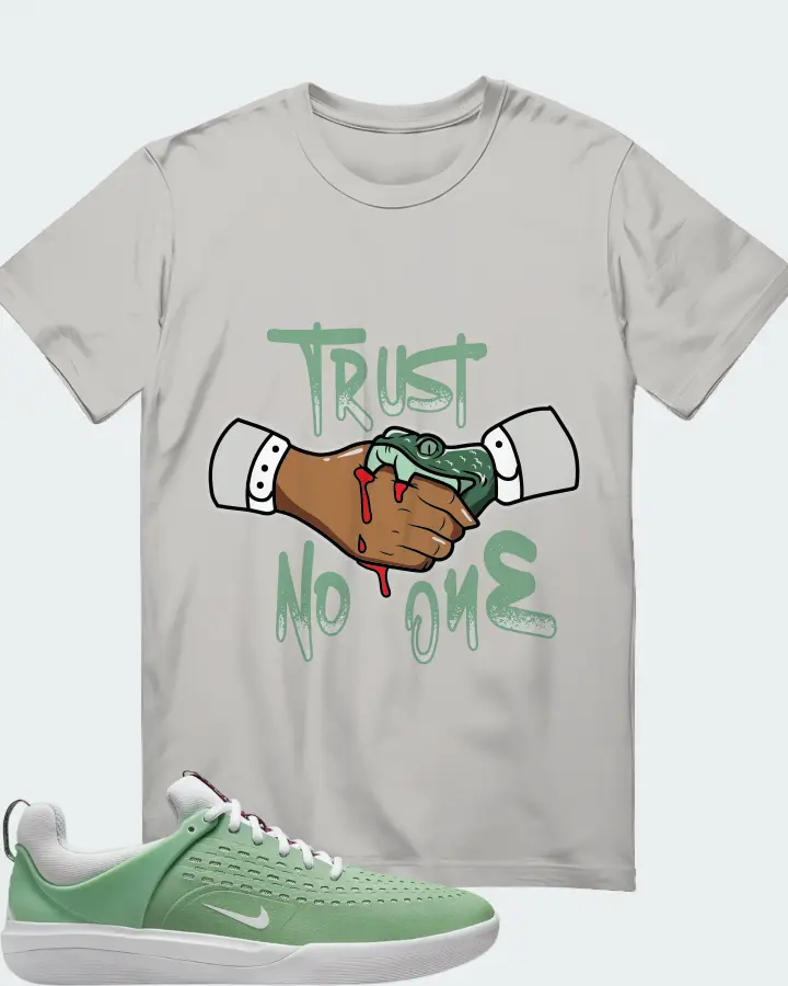 Nike SB Nyjah 3 Sneaker Matching Grey T-Shirt - Trust No One