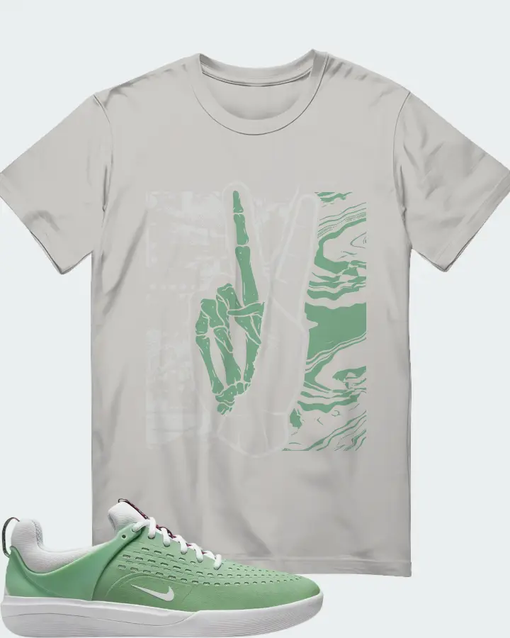 Nike SB Nyjah 3 Sneaker Matching Grey T-Shirt - Peace of mind